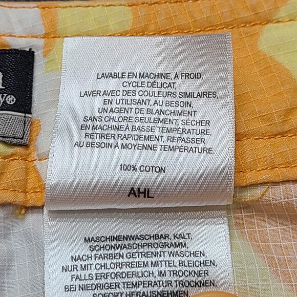 Columbia Skirt Womens 6 Yellow Orange Floral Print 100% Cotton Pockets Outdoors - Picture 6 of 8